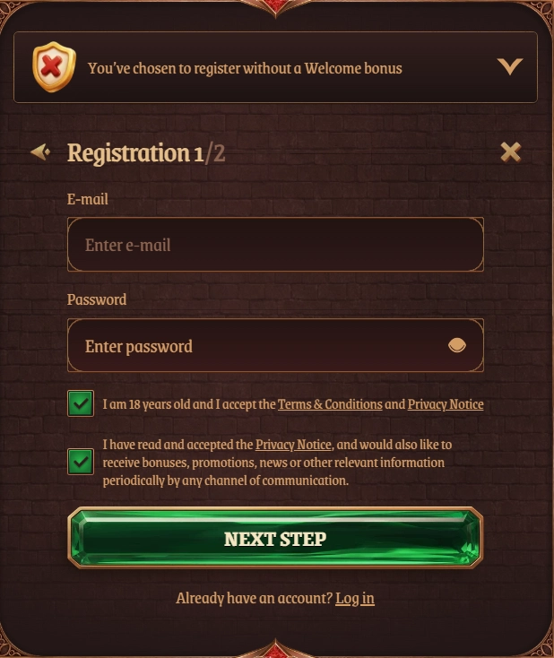 Registration and account access